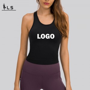 SC102510 fitnessafgrøde tank top kvinder \\\\ \'s t-shirts ribbe tank top kvinder yoga gymnastiksal fitness træning tank vest top tøj