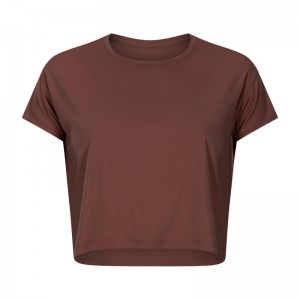 SC102610 løs skjorte til yoga shorts gymnastiksal yoga aktivtøj kortærmet t shirt afgrøde topsalg åndbar hurtig tørring fritid yoga