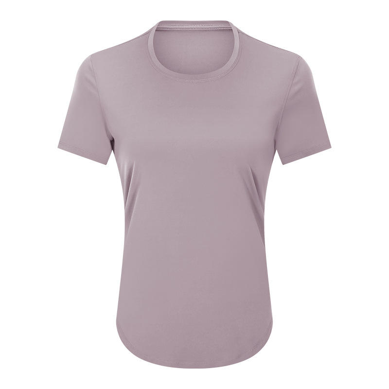 SC102611 Salg åndbar hurtig tørrende fritid yoga t-shirts kortærmet sport yoga træning løs hurtig tør t-shirt kvinder