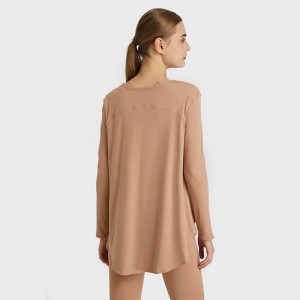 SC10272 T-shirt Løs afslappet fitness Yoga Langærmet Top Yoga Langærmet Kvinder T-shirt Gym Shirt Shirt