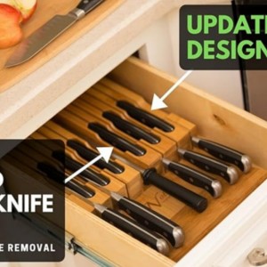 In-skuffe Bambus Knife Block holder 12 knive