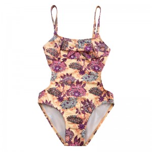 Børns badedragt med trykt grime bagud