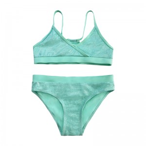 I ét stykke solid farve badedragt til børn