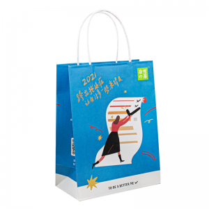 Engros genanvendt materiale håndværk Bolsa de Papel engangsbrune hvide kraft papirposer til madkage vinemballage