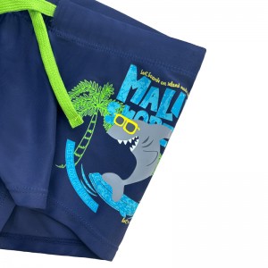 Drawstring Cartoon Design Solid Color Boy \\\\ \'s svømmebukser