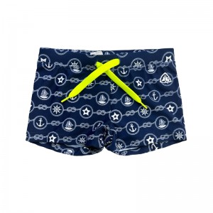 Trykt solid farve svømmestammer til drenge