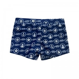 Trykt solid farve svømmestammer til drenge