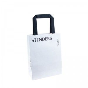 Brugerdefineret trykt dit eget logo til restaurant Catering Food Takeaway Togo Packaging Kraft Brown Paper Bag med håndtag