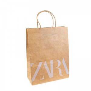 Brugerdefineret printpapirpose genanvendt Kraft Paper Bag Kraft Bag Brugerdefineret
