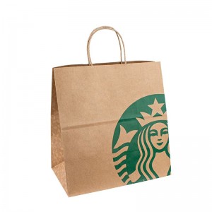 Paper Bag Logo Kraft Bag Custom Mini Paper Bag Party Bolsas Tak Paper Bag Lille papirpose