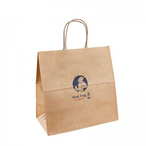 Paper Bag Logo Kraft Bag Custom Mini Paper Bag Party Bolsas Tak Paper Bag Lille papirpose