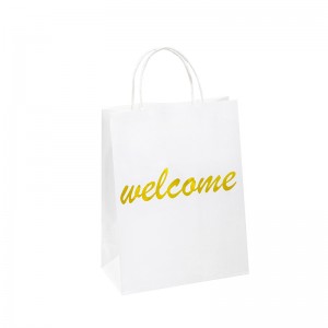 Papirfestposer emballage papirpose luksus takeaway papirposer til mad tak papirpose