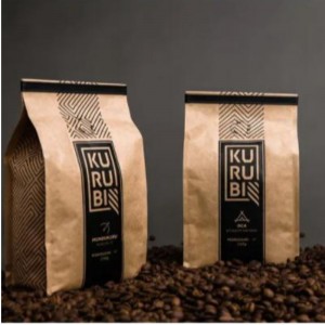 Engangsblok bund Ziplock Scrub Powder Packaging Zipper White Pink Matt Black Color Valve Paper Kaffepose med udluftning