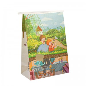 Engros tilpasset størrelse Kraft Paper Packing Poss til brød sandwich