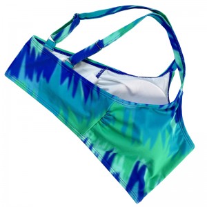 Turkis trykt todelt med brede stropper