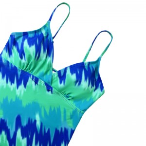 Teal Drawstring to-stykke badedragt