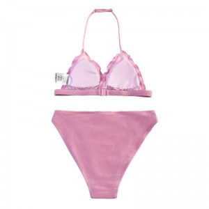 Børns hals flangede trekantkop todelt badedragt