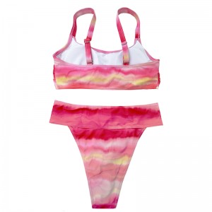 Rose-pink gradient med bred skulderrem komfort plov