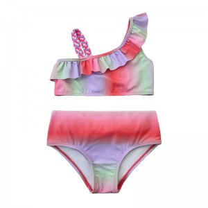 Gradient farve baby pige badetøj engros piger badetøj børn bikini baby badetøj OEM