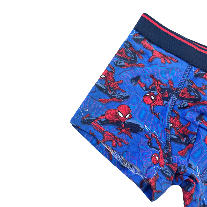 Baby Navy Blue Spider-Man Print Comfort Basic Boy Underpants Farvekontrast