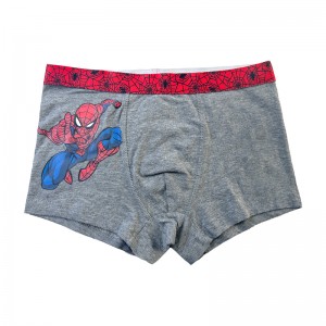 Dreng underbukser Spiderman Print Color Contrast Baby Gray Underpants Comfort Basic