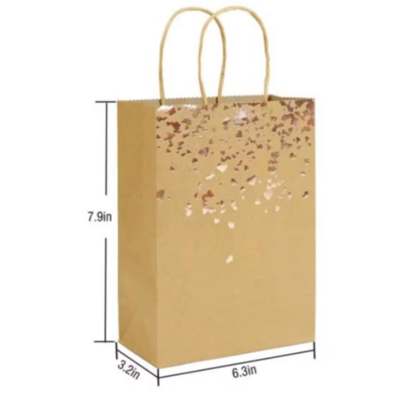 Genbrug miljøvenlig Kraft -papirpose til gave eller tøjpakning
