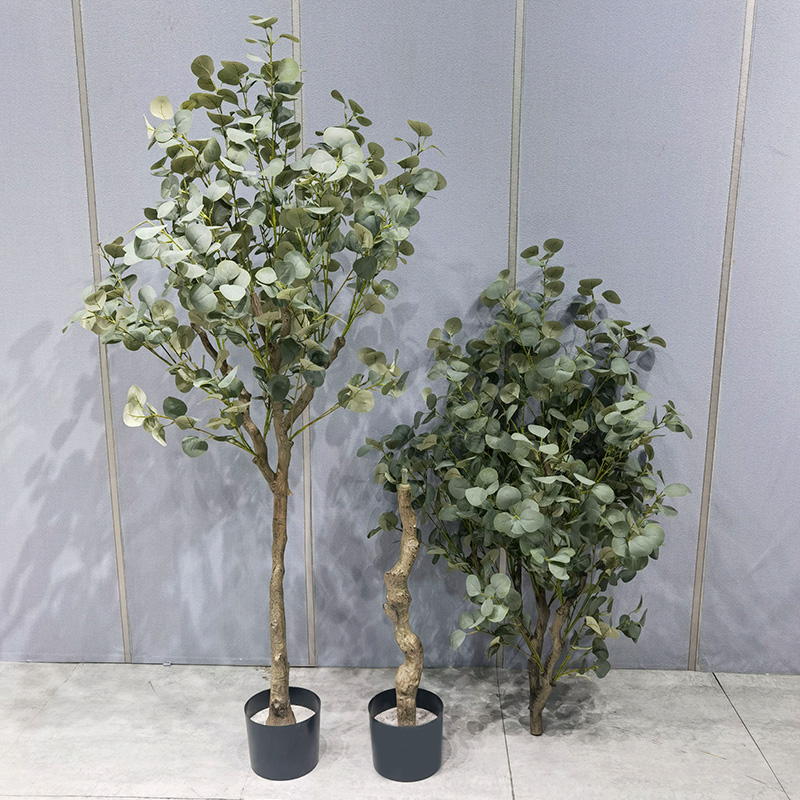 Fabrikspris grøn plante bonsai miljøvenlig kunstig eukalyptus træ til haven leverandør bryllupsdekor havearbejde dekorationer