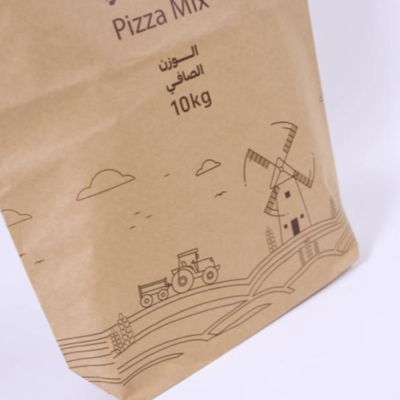 Miljøvenlig 2 kg 25 kg 30 kg brugerdefineret majsbrødmel emballage taske papirposer med dit eget logo genanvendeligt