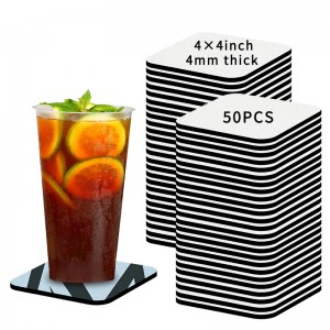 Sublimering Coasters Blanks Neoprene Square Round Coasters for Drinks Car Coasters Sublimering Blank