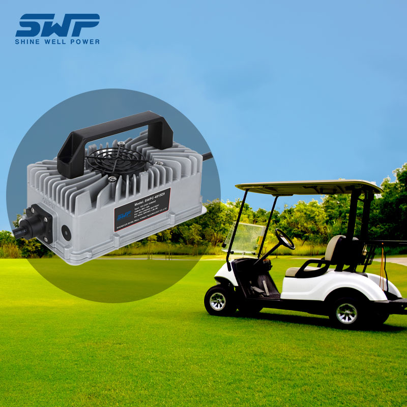 Smart oplader med FCC-certificering og indgangsspændingsområde på 100-240V golfvogn Batteri RV Lithium Battery