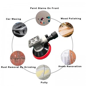 Automatisk pneumatisk Sander Industrial Mechanical Sander 3/4/5/6 inch/square poleringsmaskine