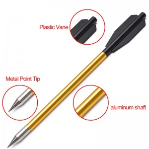 Elong Outdoor 110301 6.5inch Crossbow Bolts Hollow Aluminum Carbon Steel Point for Bueskydning Hunting