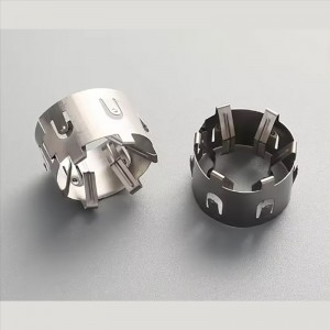 Brugerdefineret fremstillingsservice Sort pulverbelægning Aluminiumsstempling Bøjning Stansning Formningsdele til golfskubbevogn