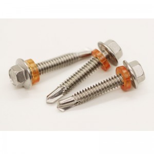 Sekskant flange rustfrit stål selv-bankskruer