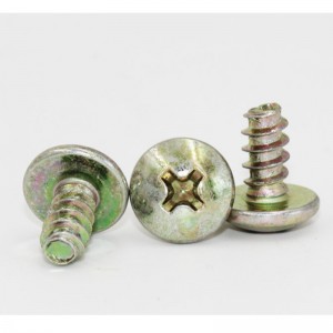 zink-farvet belagt kryds forsænket selv-tappeskrue