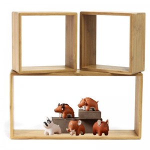 DIR Bambusramme Vægdekoration Opbevaringsorganisationssæt