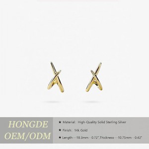 Guldøreringe til kvinder Trendy, 14K guld ørestikker Smukke øreringe Simple minimalistiske guldøreringe Hypoallergene øreringe til kvinder gaver