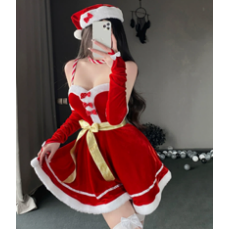 Julekostumer, julekosplay -kjoler, rensdyr-Tema juletrin Performance kostume sæt, julepigeuniformer 141 Pris:$132.99
