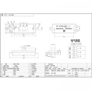 Slideafbryder SS1305, hårtørrer, elektrisk tæppe, bilelektrisk switch, switch -switch på høj strøm.