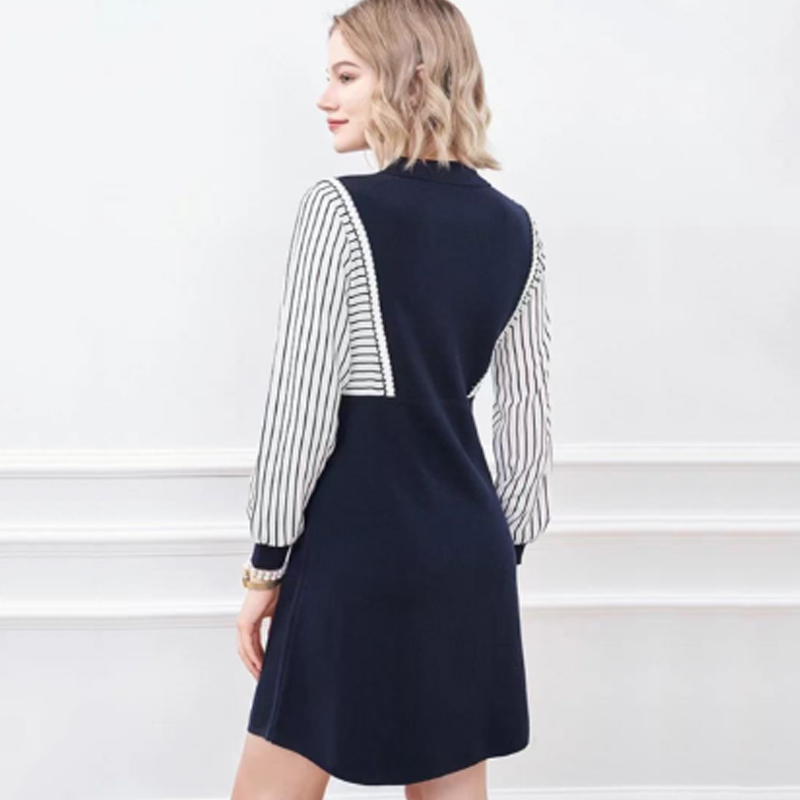 Tidligt efterår lille omvendt krave strik halv cardigan