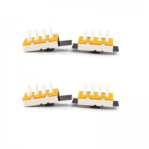 Slideafbryder SS23L16, høj strøm, tre-position, dobbelt-række, 8-Pin, Shredder -switch, lodret glideskontakt til mekanisk udstyr