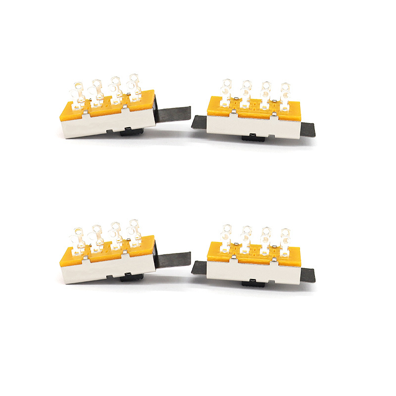 Slideafbryder SS23L16, høj strøm, tre-position, dobbelt-række, 8-Pin, Shredder -switch, lodret glideskontakt til mekanisk udstyr