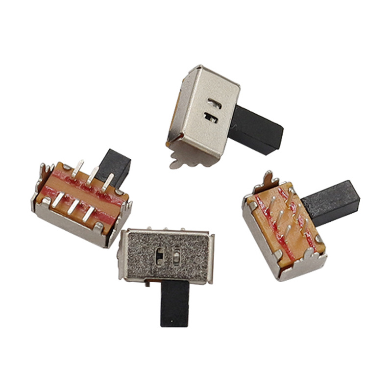 Miniature Slide Switch SK22D02, en lille switch til elektronisk, elektrisk, kommunikation og industriel kontrol med to båndområder på 2p og 2T