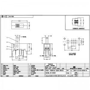 Slideafbryder SS23D03, dobbelt-Række otte-pin tre-Position, push switch tilpasset mikro glidende switch til husholdningsapparater