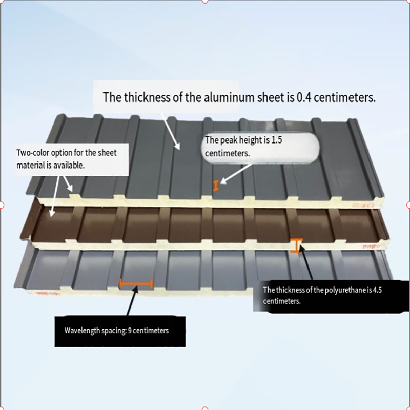 Aluminiumspaneler til taget af den store mur-formet design med varmeisoleringsegenskaber