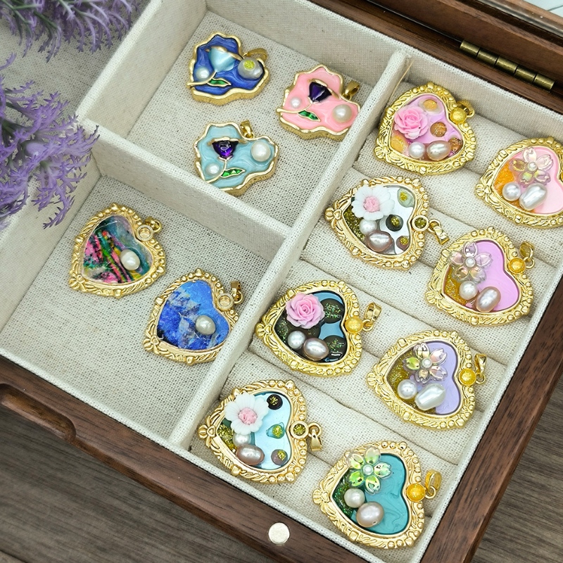 Vintage Oil Maleri vedhæng