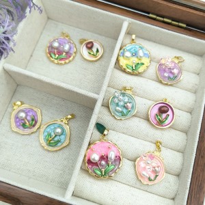 Vintage Oil Maleri vedhæng