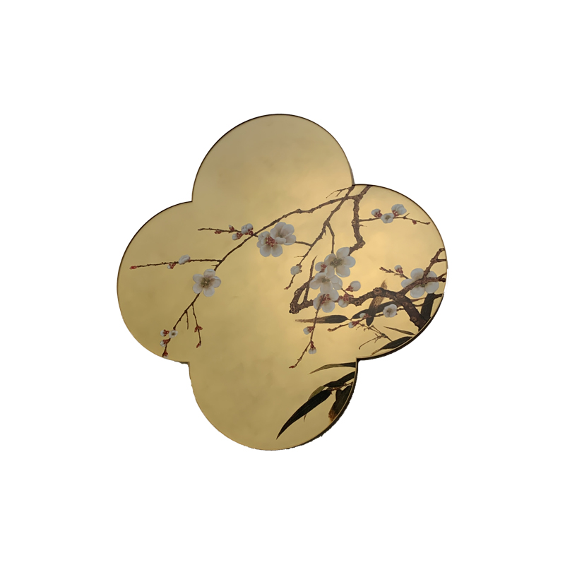 Zotye rustfrit stål guld elektroplettet kinesisk-Stilmønstrede dekorative genstande i rustfrit stål