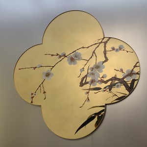 Zotye rustfrit stål guld elektroplettet kinesisk-Stilmønstrede dekorative genstande i rustfrit stål