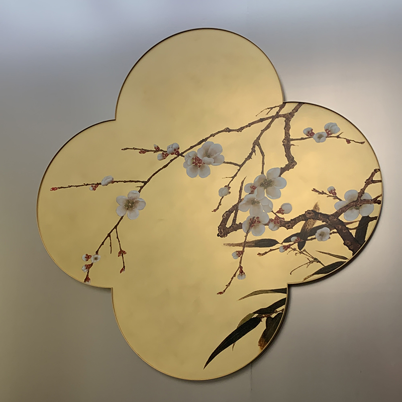 Zotye rustfrit stål guld elektroplettet kinesisk-Stilmønstrede dekorative genstande i rustfrit stål